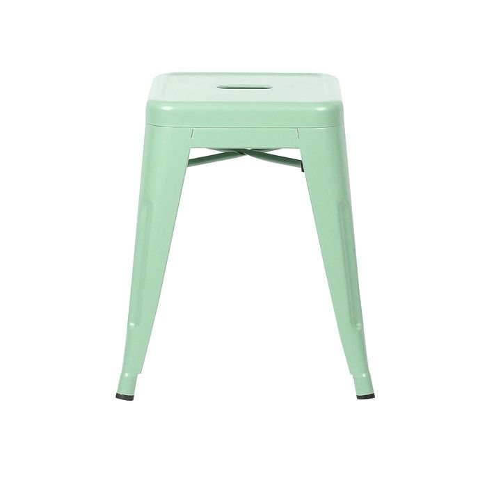 Kit 6 banquetas baixas Iron Tolix 45 cm Verde Claro