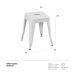 Kit 6 banquetas baixas Iron Tolix 45 cm Verde Claro