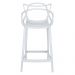Kit 6 banquetas médias Masters Allegra 66 cm Branco