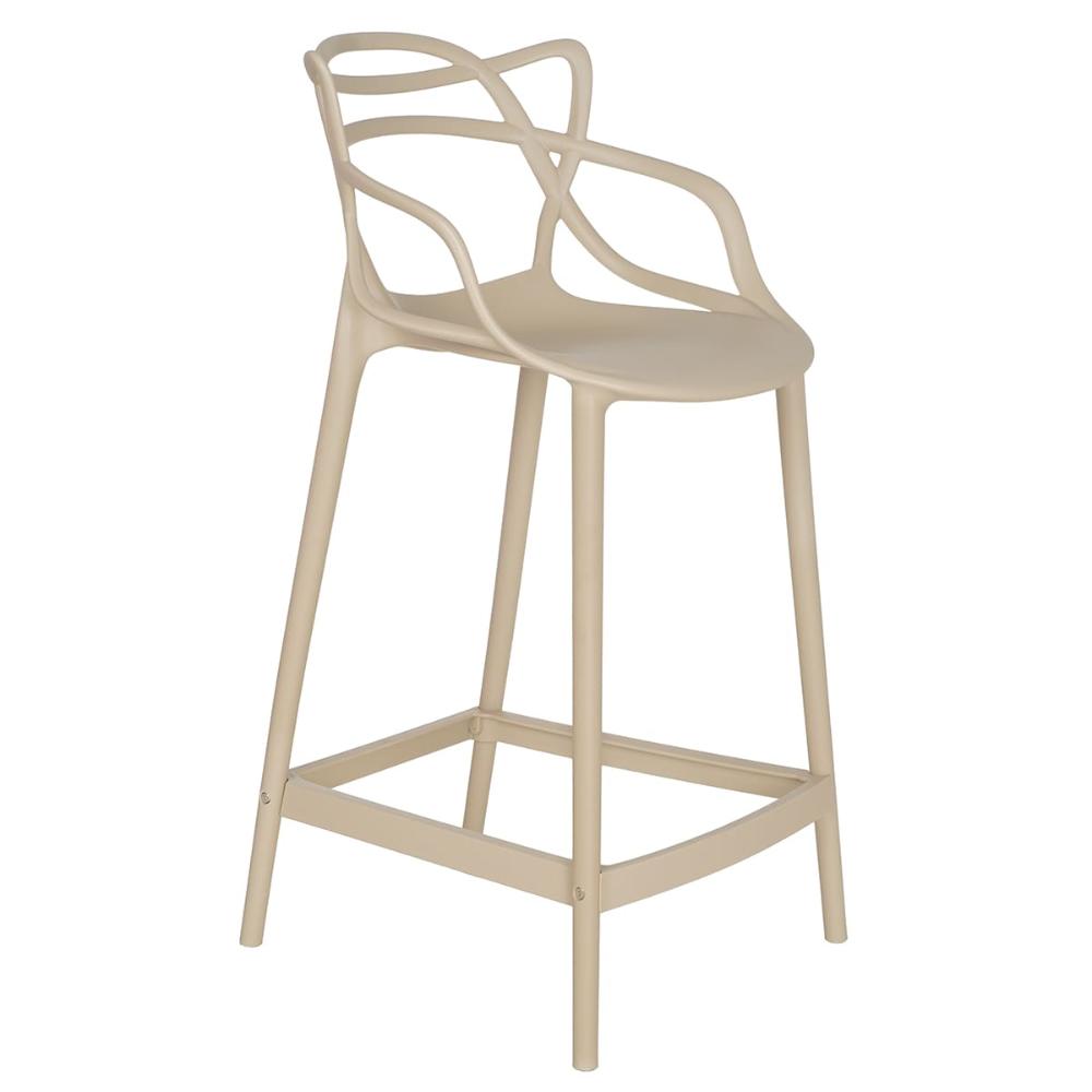 Kit 6 banquetas médias Masters Allegra 66 cm Nude