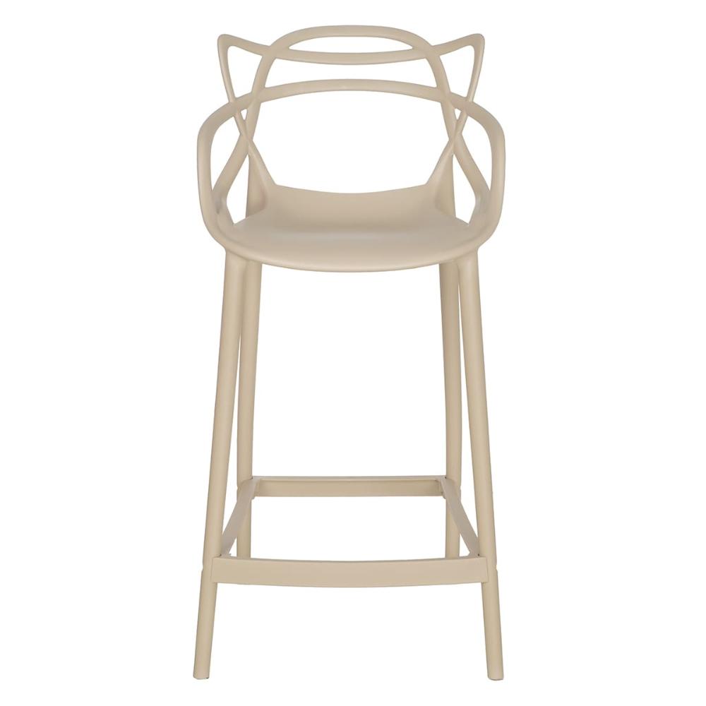 Kit 6 banquetas médias Masters Allegra 66 cm Nude