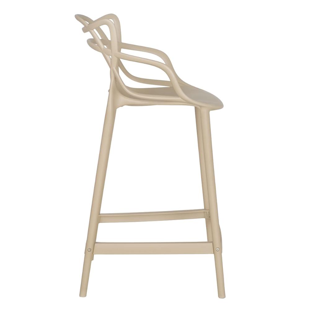 Kit 6 banquetas médias Masters Allegra 66 cm Nude
