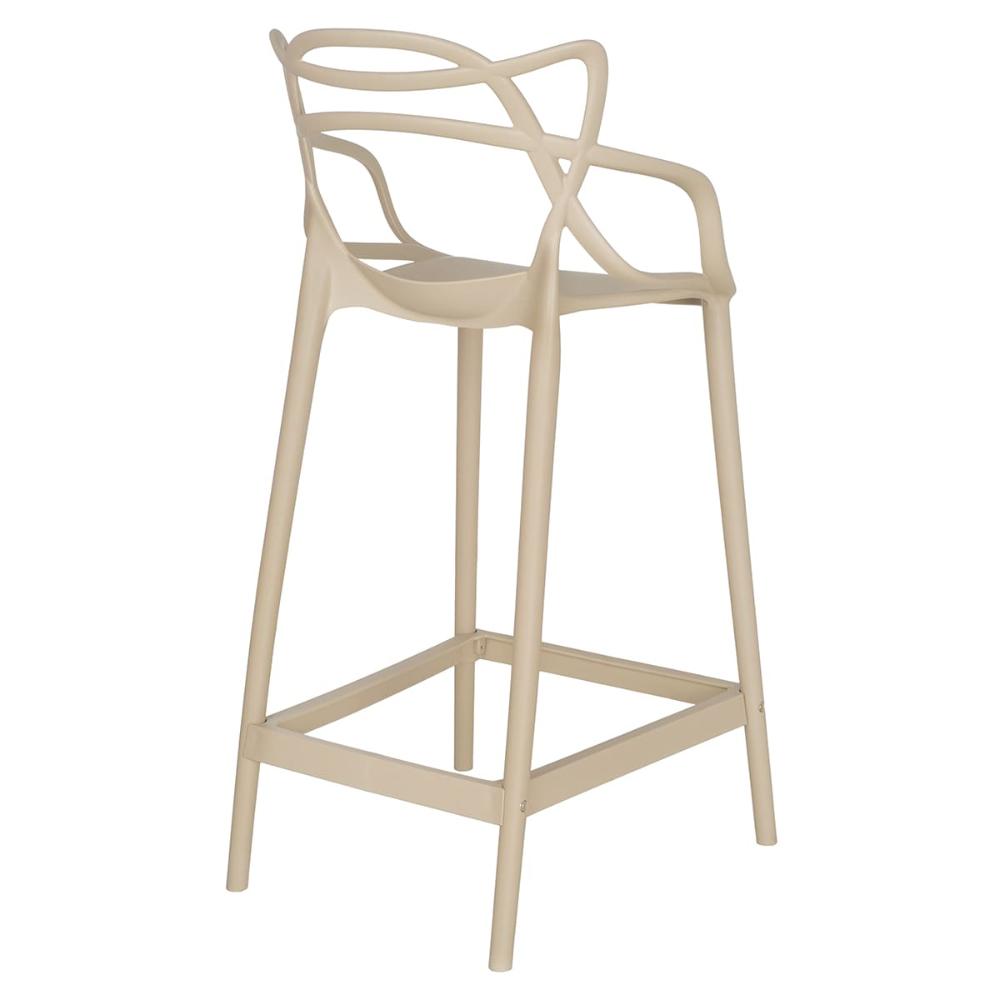 Kit 6 banquetas médias Masters Allegra 66 cm Nude