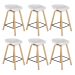 Kit 6 banquetas médias bancada cozinha Cassia BD 66 cm Branco