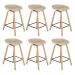 Kit 6 banquetas médias bancada cozinha Cassia BD 66 cm Nude