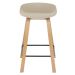 Kit 6 banquetas médias bancada cozinha Cassia BD 66 cm Nude