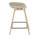 Kit 6 banquetas médias bancada cozinha Cassia BD 66 cm Nude