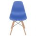 Kit 6 cadeiras Charles Eames Eiffel DSW com pés de madeira clara Azul-escuro