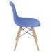 Kit 6 cadeiras Charles Eames Eiffel DSW com pés de madeira clara Azul-escuro
