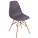 Kit 6 cadeiras Charles Eames Eiffel DSW com pés de madeira clara Cinza névoa
