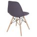 Kit 6 cadeiras Charles Eames Eiffel DSW com pés de madeira clara Cinza névoa