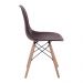 Kit 6 cadeiras Charles Eames Eiffel DSW com pés de madeira clara Marrom - Assento nacional