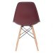 Kit 6 cadeiras Charles Eames Eiffel DSW com pés de madeira clara Marrom