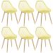 Kit 6 cadeiras Clarice Cleo Amarelo