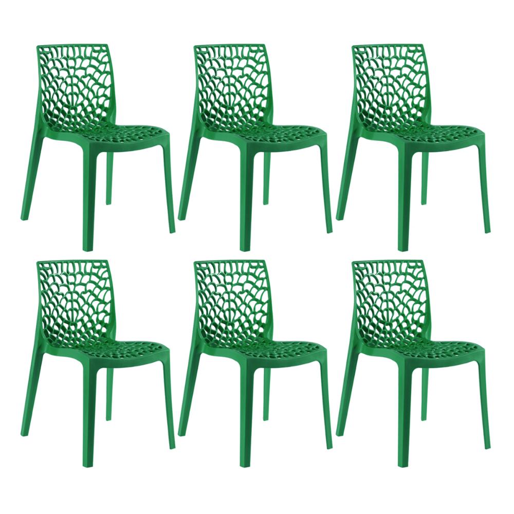Kit 6 cadeiras Gruvyer Verde