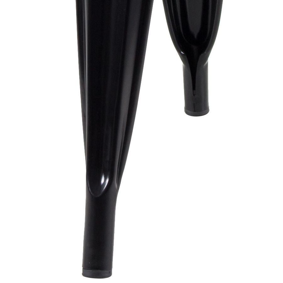 Kit 6 cadeiras Iron Tolix design indutrial jantar cozinha Preto semibrilho
