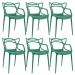 Kit 6 cadeiras Masters Allegra Verde escuro