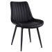 Kit 6 cadeiras estofadas design industrial Chicago Preto