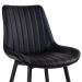 Kit 6 cadeiras estofadas design industrial Chicago Preto