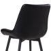 Kit 6 cadeiras estofadas design industrial Chicago Preto