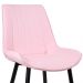 Kit 6 cadeiras estofadas design industrial Chicago Rosa claro