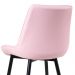 Kit 6 cadeiras estofadas design industrial Chicago Rosa claro