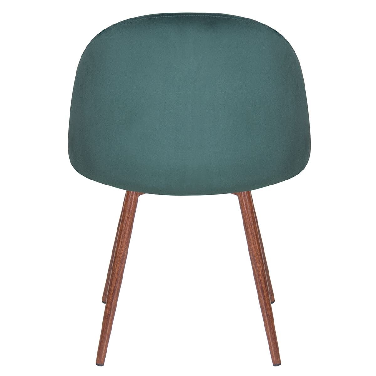 Kit 6 cadeiras jantar estofada Maite Sedona veludo Verde Escuro