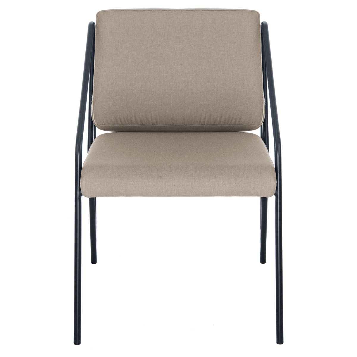Kit 6 poltronas cadeiras estofada Bergen nórdico escandinavo Nude