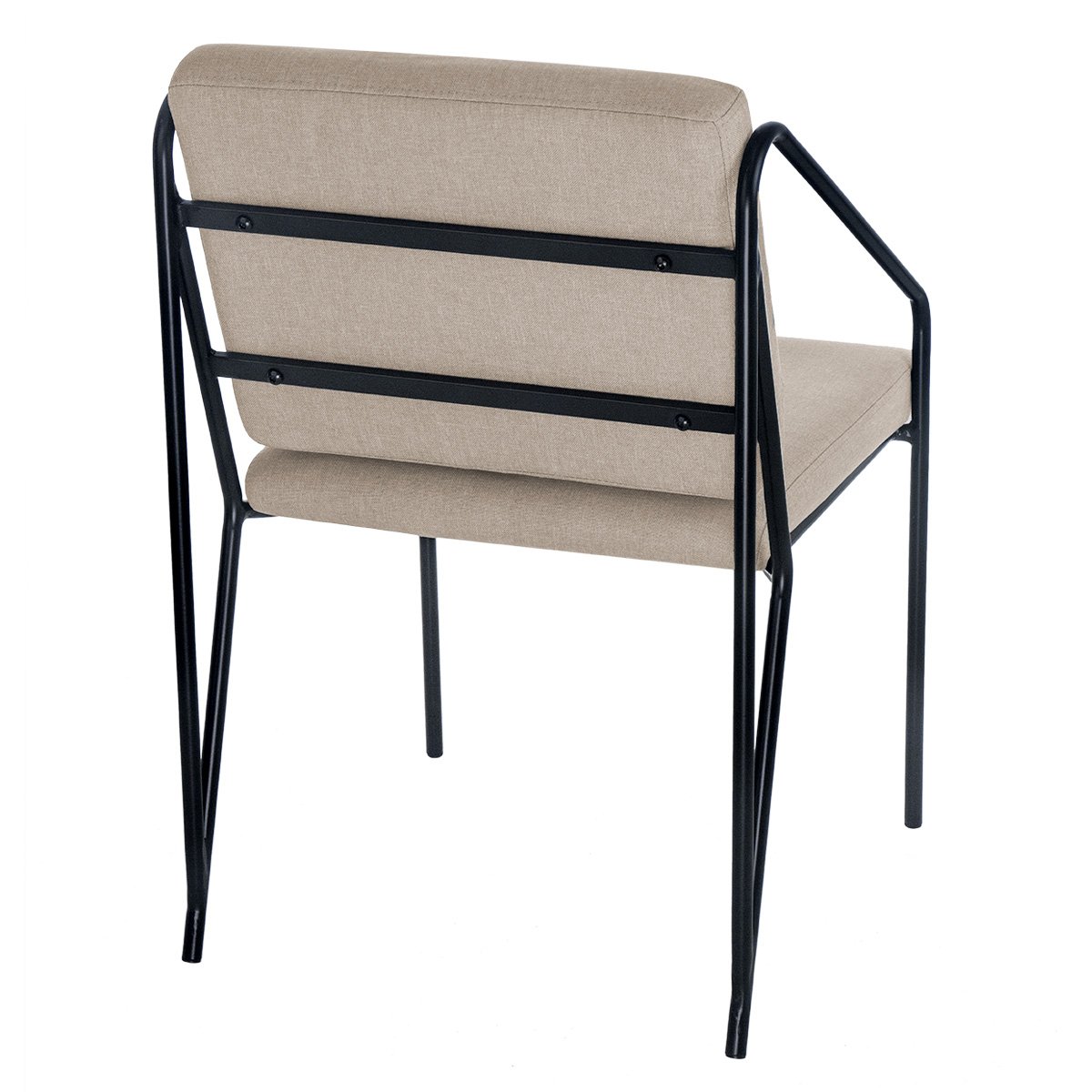 Kit 6 poltronas cadeiras estofada Bergen nórdico escandinavo Nude