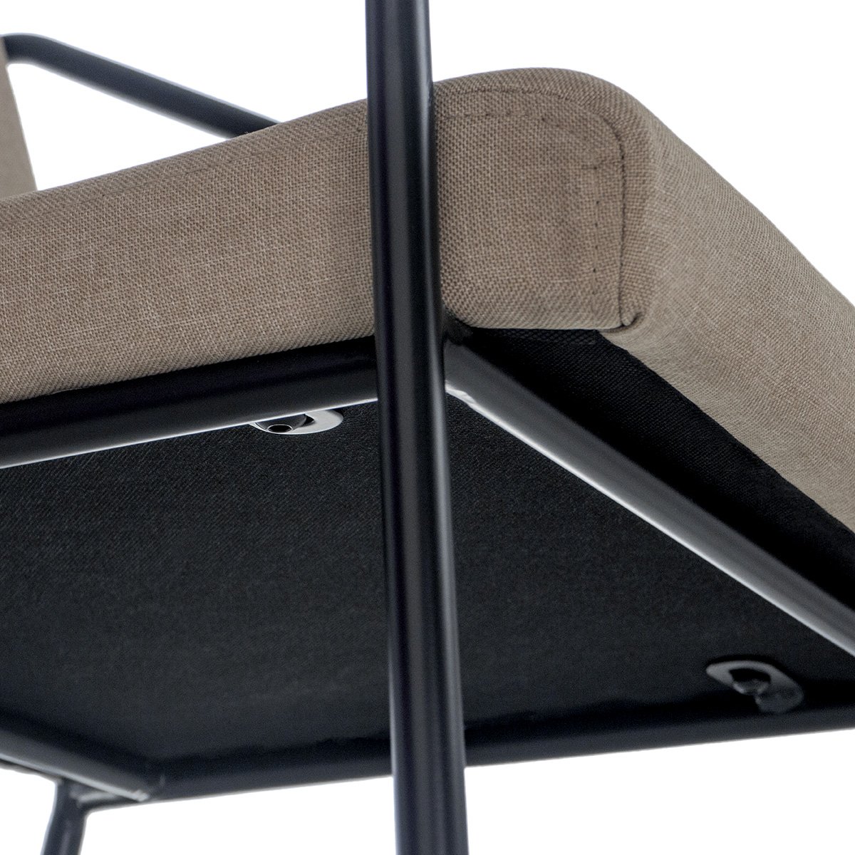 Kit 6 poltronas cadeiras estofada Bergen nórdico escandinavo Nude