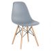 Kit 7 cadeiras Charles Eames Eiffel DSW com pés de madeira clara Cinza médio - Assento nacional - DESATIVADO