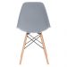 Kit 7 cadeiras Charles Eames Eiffel DSW com pés de madeira clara Cinza médio - Assento nacional - DESATIVADO