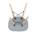 Kit 7 cadeiras Charles Eames Eiffel DSW com pés de madeira clara Cinza médio - Assento nacional - DESATIVADO