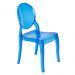 Kit 8 Cadeiras de jantar Elizabeth Ghost acrílica transparente - Azul Translucido