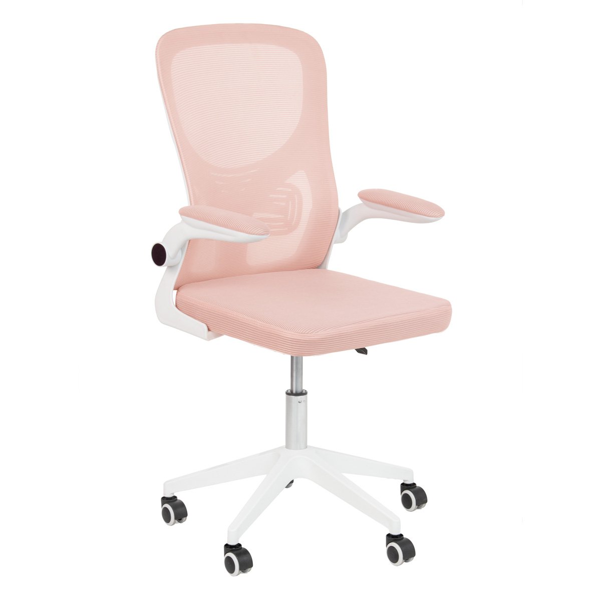 Kit 8 Cadeiras escritório rodizio office Bytes Rosa claro