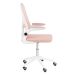 Kit 8 Cadeiras escritório rodizio office Bytes Rosa claro