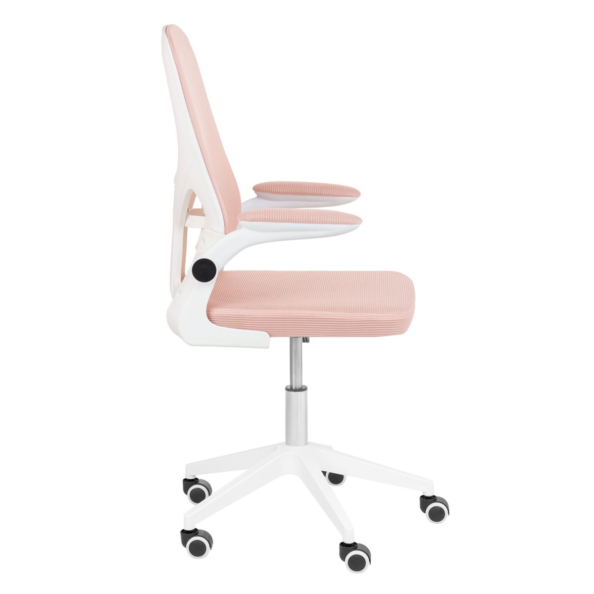 Kit 8 Cadeiras escritório rodizio office Bytes Rosa claro
