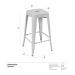 Kit 8 banquetas altas Iron Tolix 76 cm Cinza Escuro