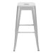 Kit 8 banquetas altas Iron Tolix 76 cm Prata bancada cozinha bar Prata