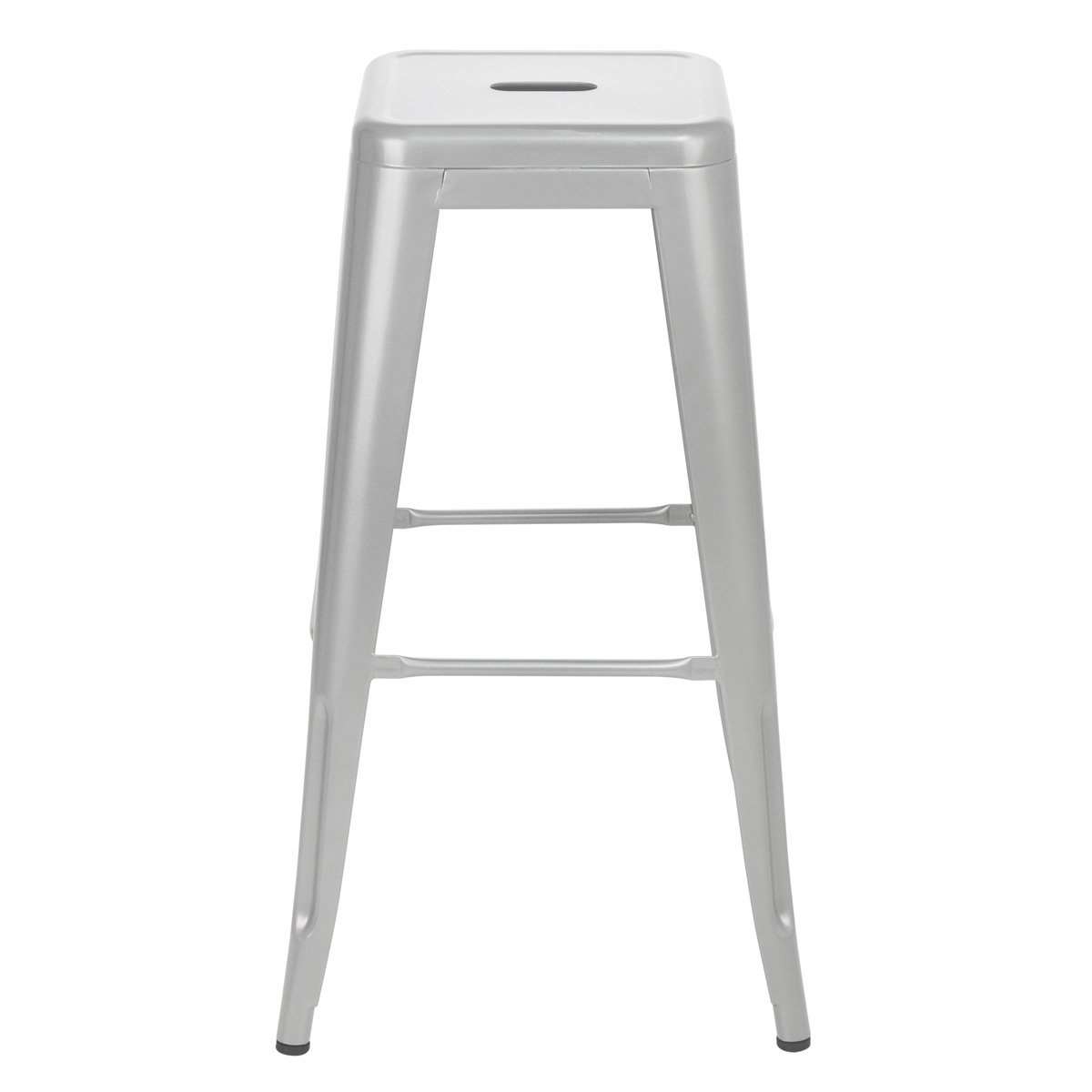 Kit 8 banquetas altas Iron Tolix 76 cm Prata bancada cozinha bar Prata