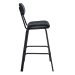 Kit 8 banquetas altas estofadas industrial retro Boston Preto