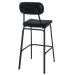 Kit 8 banquetas altas estofadas industrial retro Boston Preto