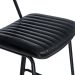Kit 8 banquetas altas estofadas industrial retro Boston Preto