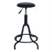 Kit 8 banquetas estofadas cozinha industrial Loft giratória West Preto