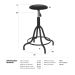 Kit 8 banquetas estofadas cozinha industrial Loft giratória West Preto