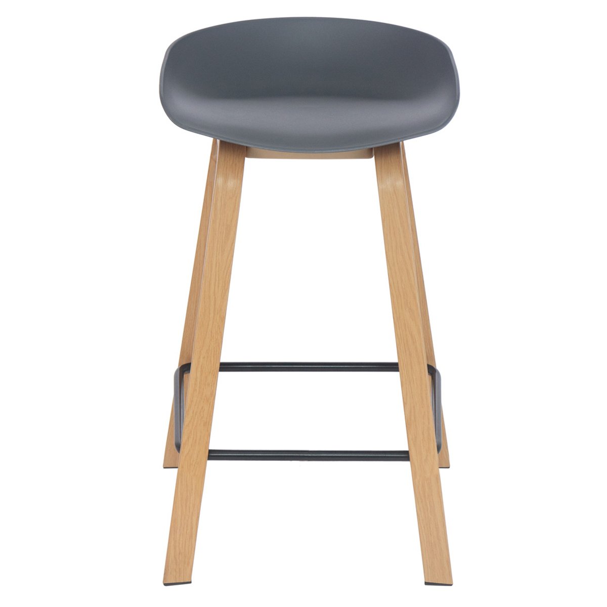 Kit 8 banquetas médias bancada cozinha Cassia BD 66 cm Cinza Escuro