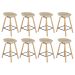 Kit 8 banquetas médias bancada cozinha Cassia BD 66 cm Nude