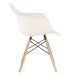 Kit 8 cadeiras Charles Eames Eiffel DAW com pés de madeira clara Creme