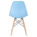 Kit 8 cadeiras Charles Eames Eiffel DSW com pés de madeira clara Azul claro - Assento nacional - DESATIVADO