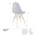 Kit 8 cadeiras Charles Eames Eiffel DSW com pés de madeira clara Cinza médio - Assento nacional - DESATIVADO